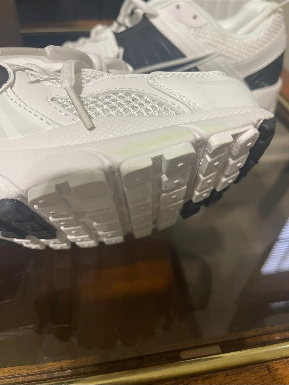 Nike White and Black Men's Athletic Sneakers